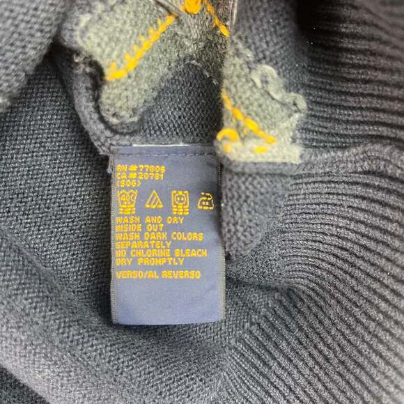 Tommy Hilfiger Vintage Golf Navy Cable Knit Sweater Vest Men's - Picture 3 of 9